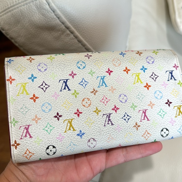 Authentic Murakami, Monogram Multicolor Sarah Wallet White - Picture 4 of 17